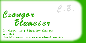 csongor blumeier business card